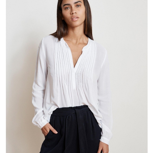 Velvet by Graham & Spencer Tops - Velvet by Graham and Spencer pintuck blouse